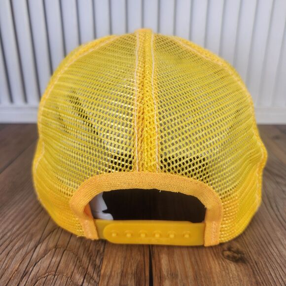 VTG Pioneer Eclipse J.F. Beaver Snapback Trucker Hat Cap Yellow White Foam USA - Picture 5 of 10
